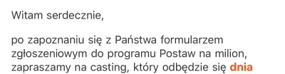 Zaff - Dostałam się na casting do #postawnamilion (⌐ ͡■ ͜ʖ ͡■) 
Udział w teleturnieju...