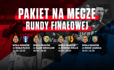 n.....n - pakiet na 4 mecze od 90 do 144 złotówek
#wislakrakow