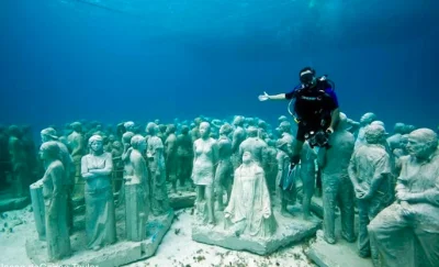 hiooo - Podwodne muzeum, Cancun, Meksyk #earthporn