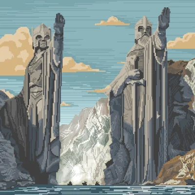 s.....c - #pixelart #wladcapierscieni #lotr
Argonath