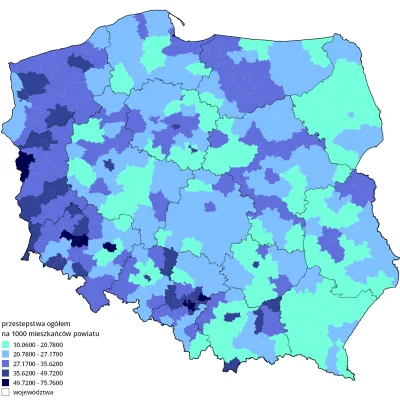 towkoncuty - Przestępstwa w powiatach w przeliczeniu na ilość mieszkańców.
Od zawsze...