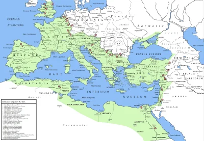 B.....e - #ciekawostki #historia #starozytnosc #spqr Mapa stacjonowania rzymskich leg...