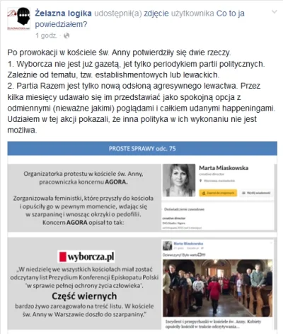 NieBojeSieMinusow - Wykop zasrany wykopaliskami o akcji feministek w Kościele św. Ann...