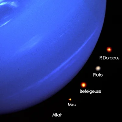 haussbrandt - @haussbrandt: Pluton i kilka gwiazd w porównaniu do Neptuna.