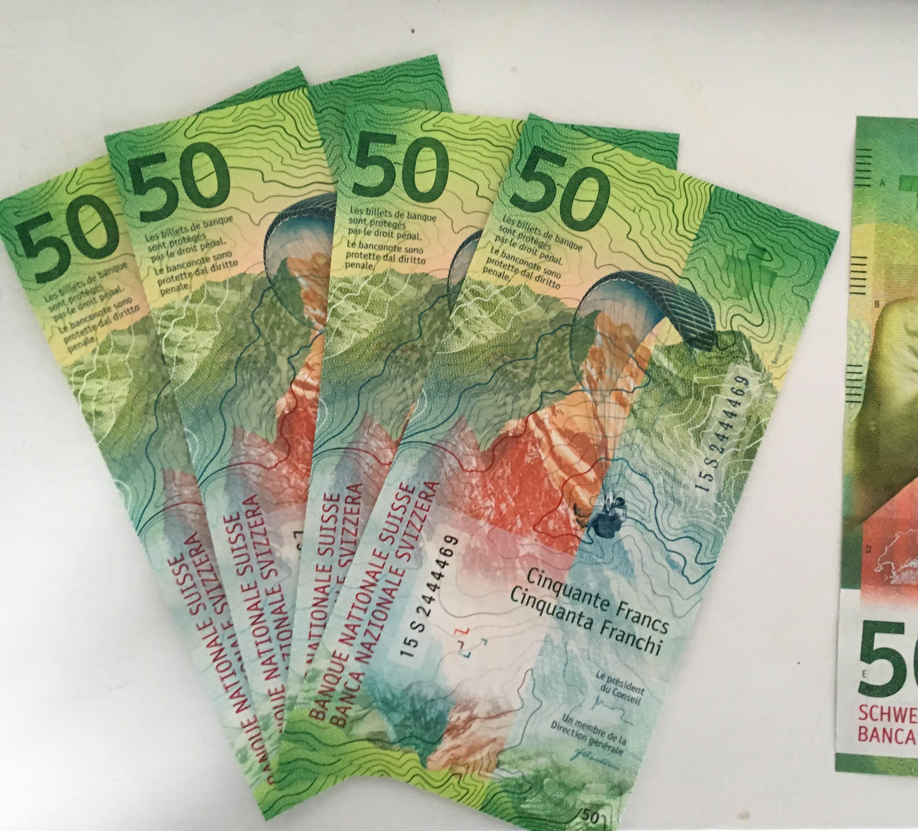 50 Швейцарских франков банкнота
