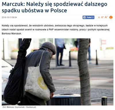 Niedowiarek - Tymczasem na bankier.pl - zupełnie przypadkowe logo w artykule o ubóstw...