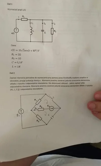 lesung - Jest ktoś chętny na pomoc z tymi zadaniami z teorii obwodów? Rozwiązanie alb...