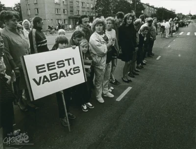 johanlaidoner - Bałtycki Łańcuch (est. Balti Kett) gdy w 1989r. mieszkańcy Litwy, Łot...