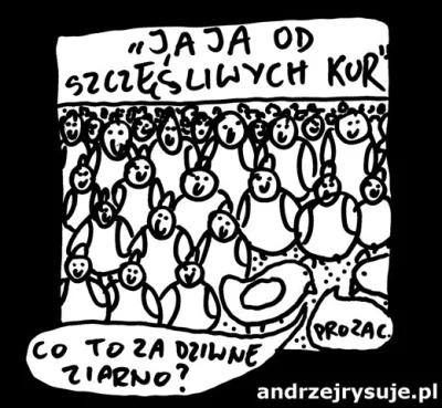 s.....k - #andrzejrysuje #humor #prozac #kury #jajka