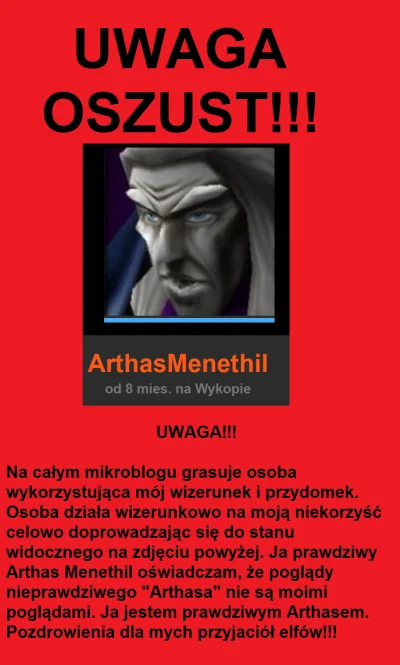 PrawdziwyArthasMenethil - #warcraft #worldofwarcraft #wow
Uwaga kochani!!! Na mikrob...