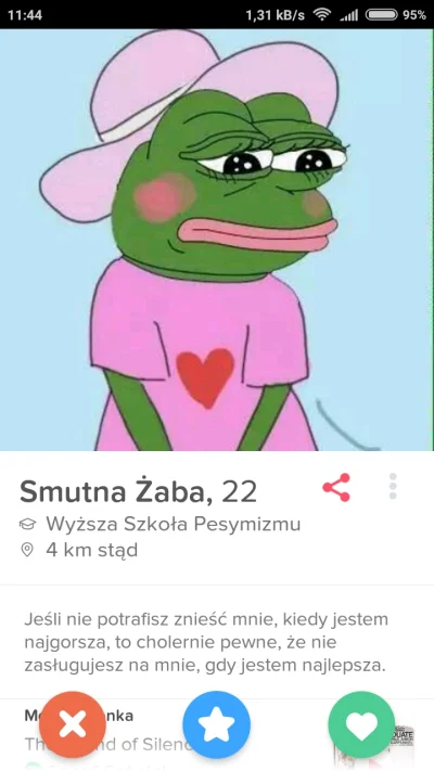 WielkaPesaNarodowa - Czyżby mirabelka której nicku nie pamiętam?
#tinder #podrywajzwy...