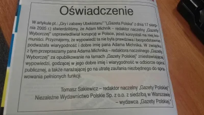 falszywyprostypasek - Gazeta Polska przeprasza Michnika 

https://twitter.com/JHarluk...