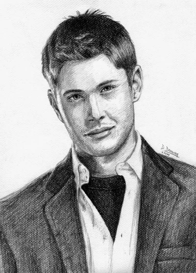 domad - Kolejny fanart z serii Supernatural, tym razem Dean Winchester, rysowany zerk...
