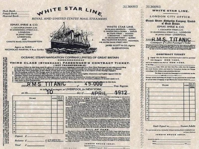 Nemezja - #zatrzymanewkadrze #fotohistoria
Oryginalny bilet na rejs RMS Titanic, 191...