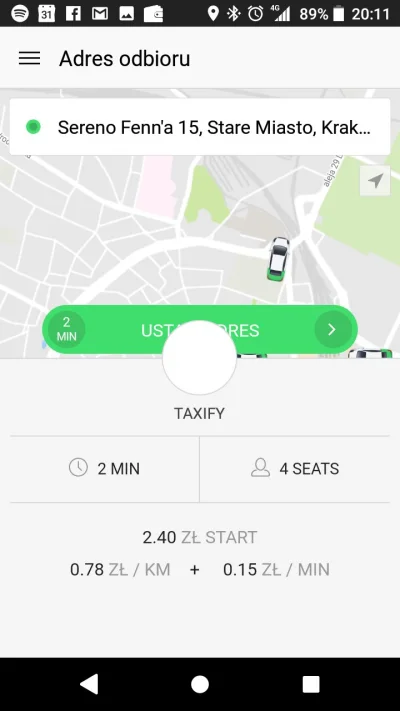 tarasino - Ktoś wie dlaczego #taxify w Krakowie nie da się wybrać między Comfort a zw...