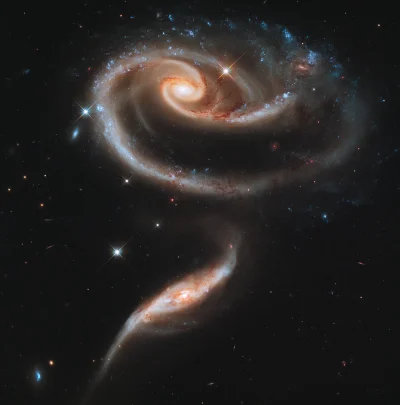 d.....4 - Para galaktyk Arp 273 sfotografowana przez teleskop Hubble'a 17 grudnia 201...
