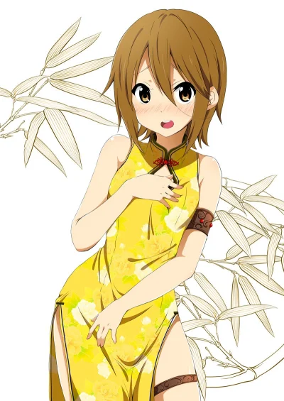 lmao - Ritsu z K-On! w qipao - tradycyjnym chińskim ubiorze. Tak kobiecej to jej chyb...