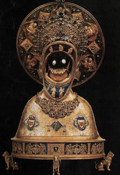 Kismeth - Relikwiarz ze szczęką i językiem świętego Antoniego z 1349r., który znajduj...