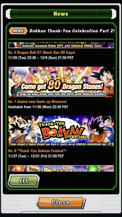 janushek - No. 1 - DOKKAN Thank You Special Missions Part 2: Up to 77 Stones.

11/2...