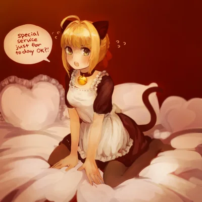 BlackReven - #randomanimeshit #fate #saber #neko #maid