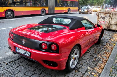 superduck - Ferrari 360 Spider (1999-2005)
3,6l V8 400KM
0-100 km/h - 4,6s

Jakiś cza...