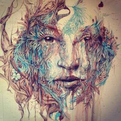 nathaliekill - @loczyn: Carne Griffiths, gość maluje herbatą xD