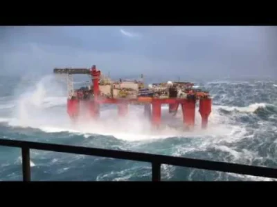 jarezz - Platfotma w czasie sztormu na Morzu Północnym

#ciekawostki #zainteresowan...