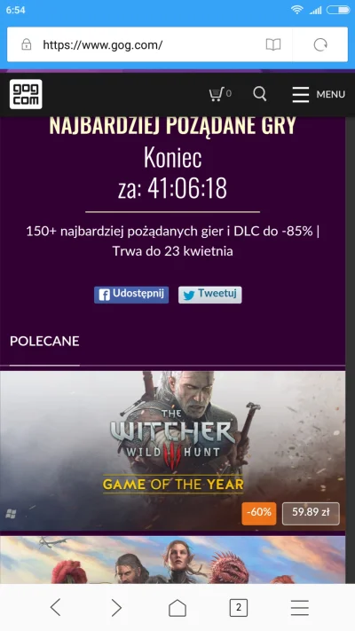 Slay85 - Ingormuje, że na gog.com jest promocja na wiedźmina 3 game of the year za 60...