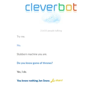 julianna_cebulanna - Zaorał mnie xD

#heheszki #humorobrazkowy #cleverbot #ai