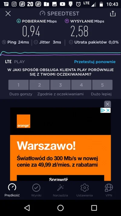 penknientyjerz - Play LTE, centrum Gdańska. Prędkość pobierania poniżej 1 mbs. Na 3G ...