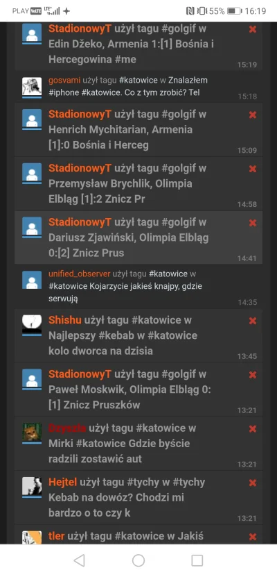 chudinho94 - @dzidek_nowak:
1. Dalej nie dostaje powiadomień tagu mimo że przestałem...