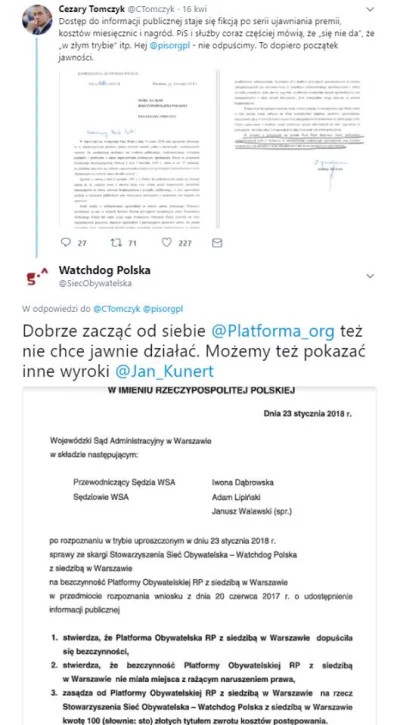 Watchdog_Polska - Poseł Platformy Obywatelskiej Cezary Tomczyk pisze na Twitterze, że...