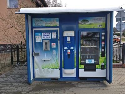 qualin - Drogio. W Baninie pod Gdańskiem stoi Mlekomat należący do rolnika. Świeże ml...