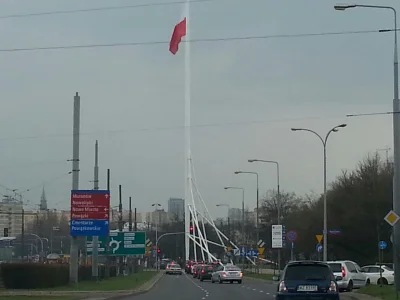 mpiach1 - Wielki maszt z flaga przy Arkadi. Rondo Radoslawa. #polska
