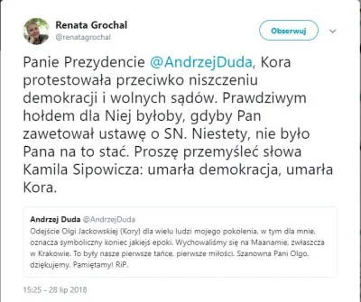 w.....s - Kiedy ciało Kory jeszcze nie ostygło, ale jest okazja zeby #!$%@? Adrianowi...