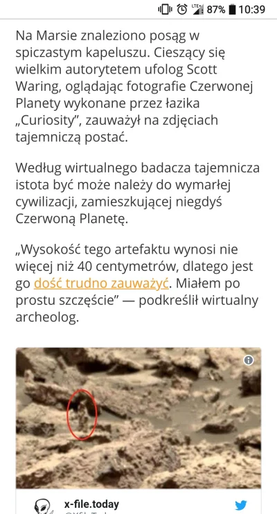 Ziombello - Na Marsie odnaleziono Liliputa w spiczastej czapce. 

Szach i mat sceptyc...