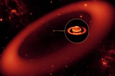shoovi - Odkryto gigantyczny pierścień #saturn 'a zaobserwowany w podczerwieni przez ...