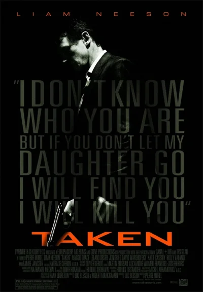 afekt - #film Interesujący plakat filmu "Taken" : http://www.firstshowing.net/2008/06...