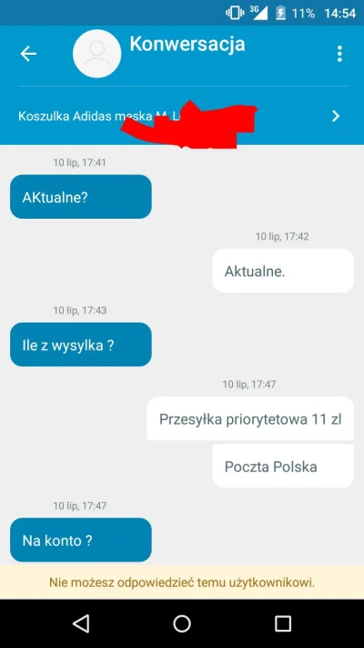 powiatowy - Uwaga. Oszustwo na #olx
Kobiecina chciała u mnie kupić koszulkę. Podała ...