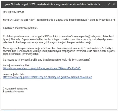 quakeone - mail do Prezydenta RP rowniez poszedl

#khalidow #ksw #afera #polska #qu...