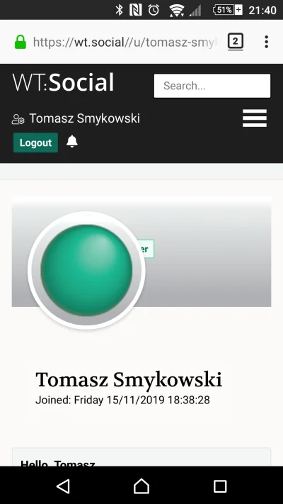 tomaszs - Właśnie założyłem konto.na WT:Social. Jest to coś jak połączenie Facebooka ...