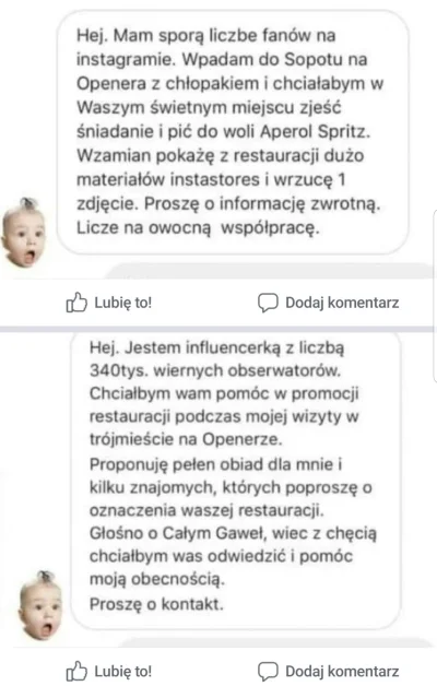 nastaremilion - influencerzy to rak, przykład z ostatnich dni