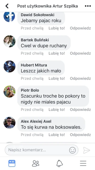 AtencyjnaPlaszczka - #ksw komentarze na profilu szpilki #facebook #szpilka