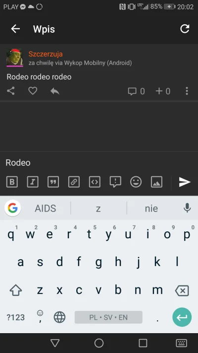 Szczerzuja - Klawiatura gugel wtf