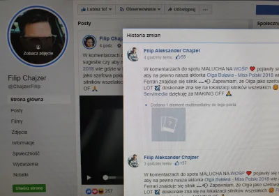 wigr - Filip Chajzer sam wrzuca na Facebook swoje posty.

#facebook #afera #chajzer