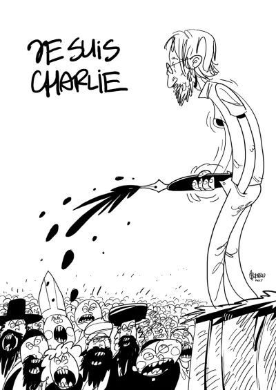 b.....e - #jesuischarlie #komiks #francja #terroryzm #wiara #religia #sledziu <3