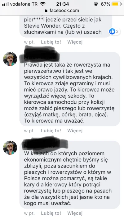 unclefucker - Takie ego mają rowerzyści. Przykład jednego z fb.