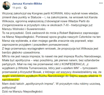 R187 - >Nazywać Korwina narodowcem to TVN musi mieć jakiś ćwiek wbity z mózg.

@cer...