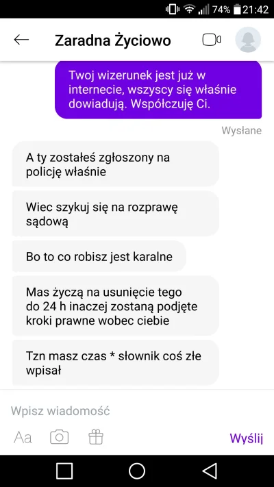 Bunch - Ale jaja. Co za człowiek. Miej publiczny profil w internecie, strasz kogoś po...