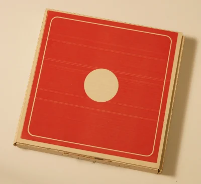 WezelGordyjski - Opakowanie na pizzę z lat 60. #grafika #minimalizm